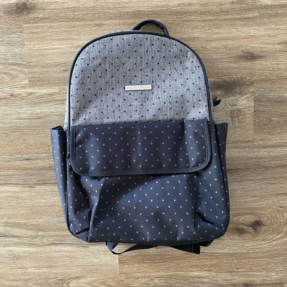 Bananafish Studio Polka Dot Diaper Bag Backpack with Portable Changing Pad